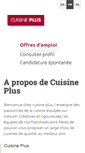 Mobile Screenshot of cuisineplus.talentfinder.be